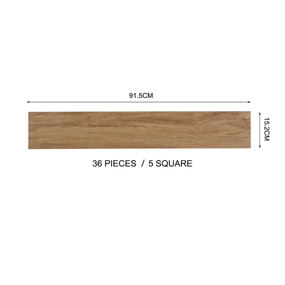 Pvc Wooden Self-adhesive Laminate Flooring Planks For Home Decor | Brown