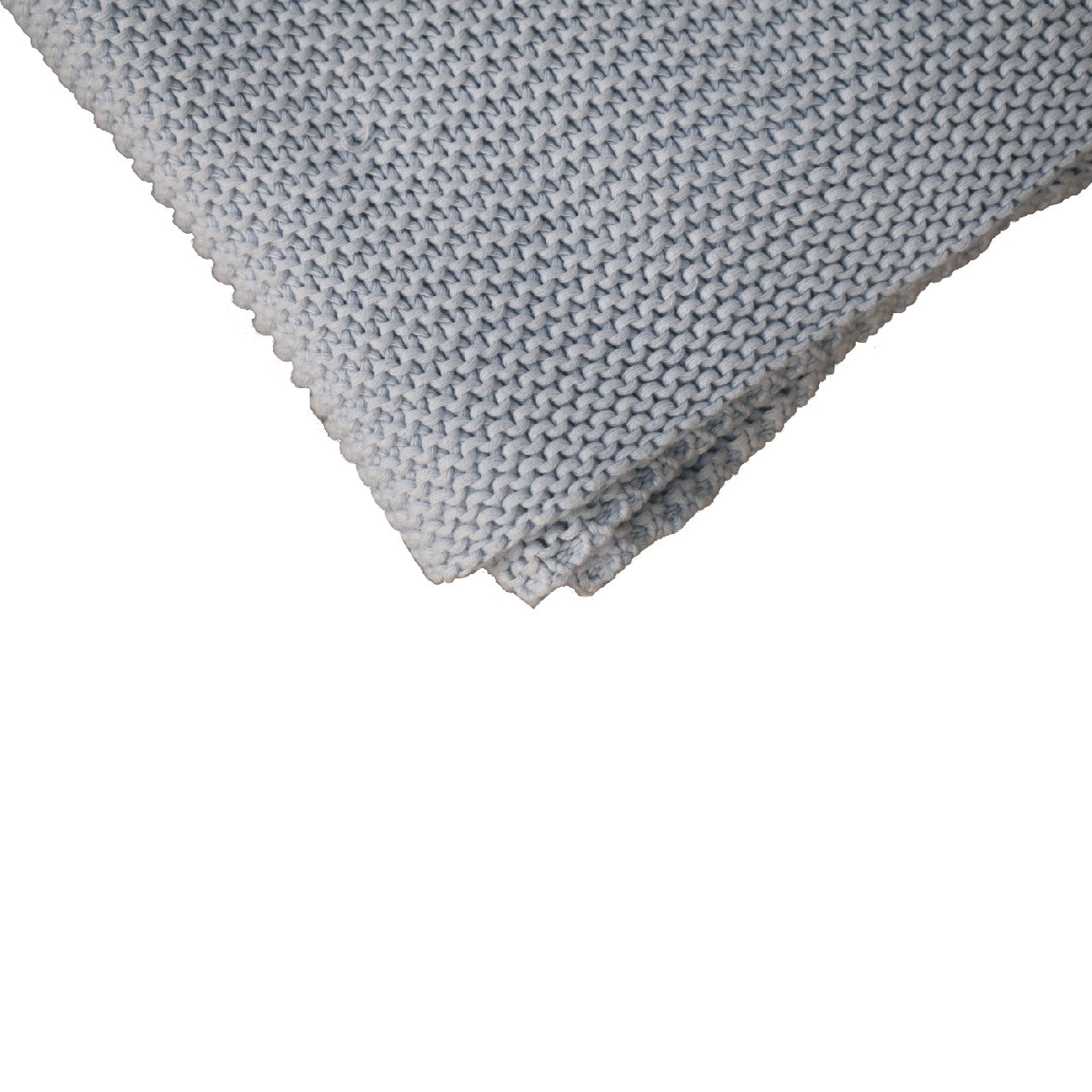 Double Knitted Throw | Light Blue