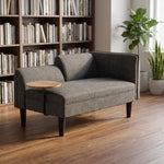 Breeins Chenille Upholstered Chaise Lounge With Side Table