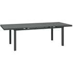 Extending Garden Table For 6-8, Aluminum Frame