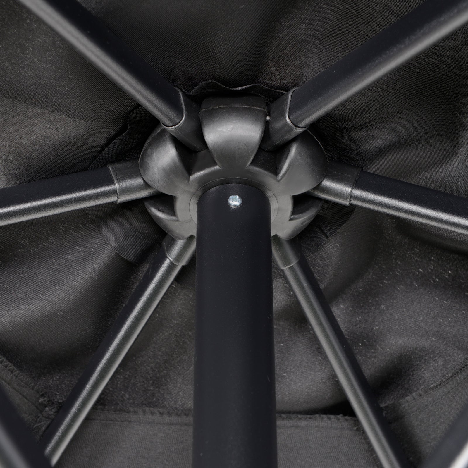 2m Parasol Patio Umbrella With 6 Ribs | Black