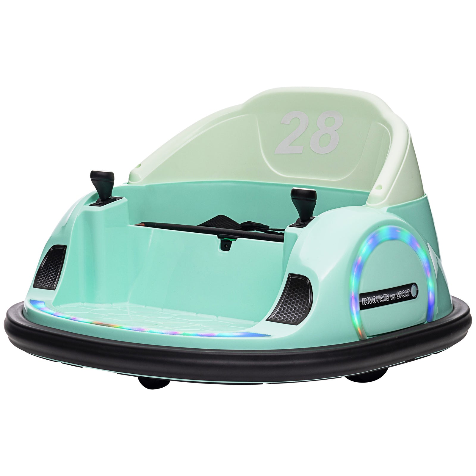 360° Rotation 12v Kids Bumper Car W/ Remote Control | Green