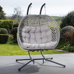 Beauchamp Swinging Double Garden Seat | One Size | Light Grey