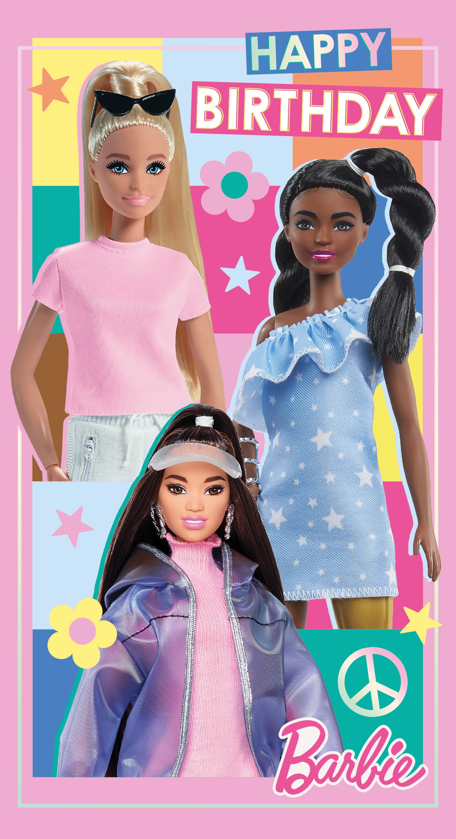 Barbie Sticker Birthday Card Official Product