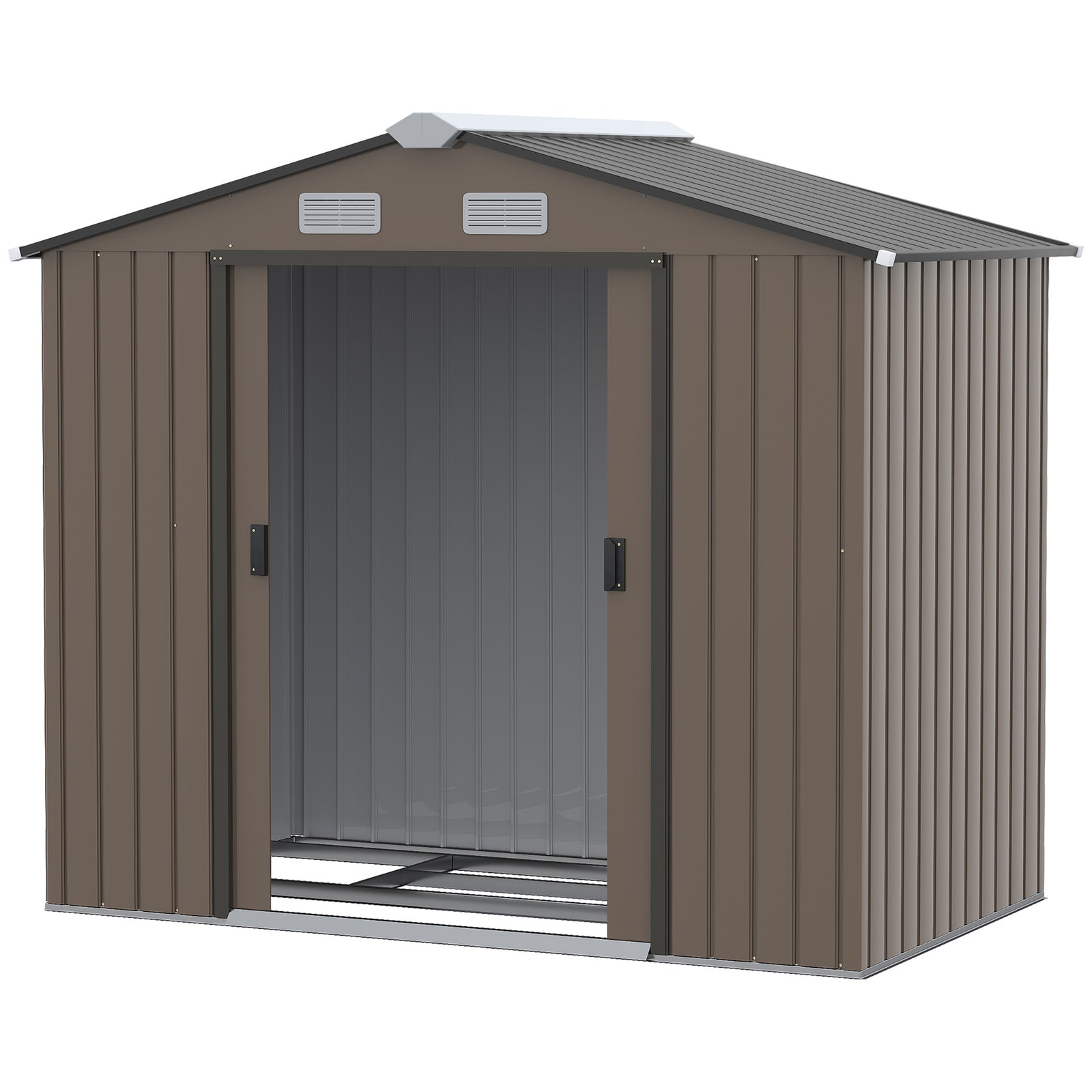 Garden Shed Storage Unit W/locking Door Floor Foundation | Brown