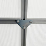Polycarbonate Walk-in Garden Greenhouse W/ Sliding Door Tone
