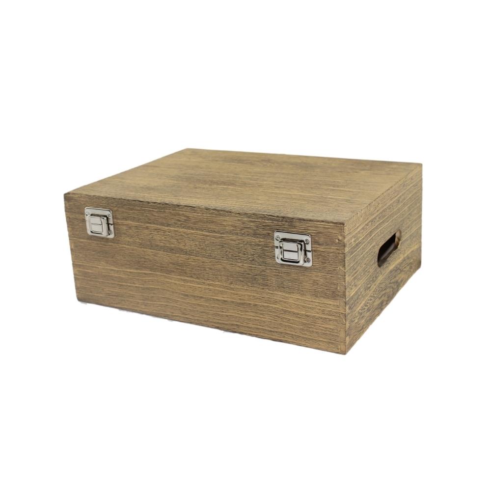 Oak Effect Wooden Box | Medium | Brown