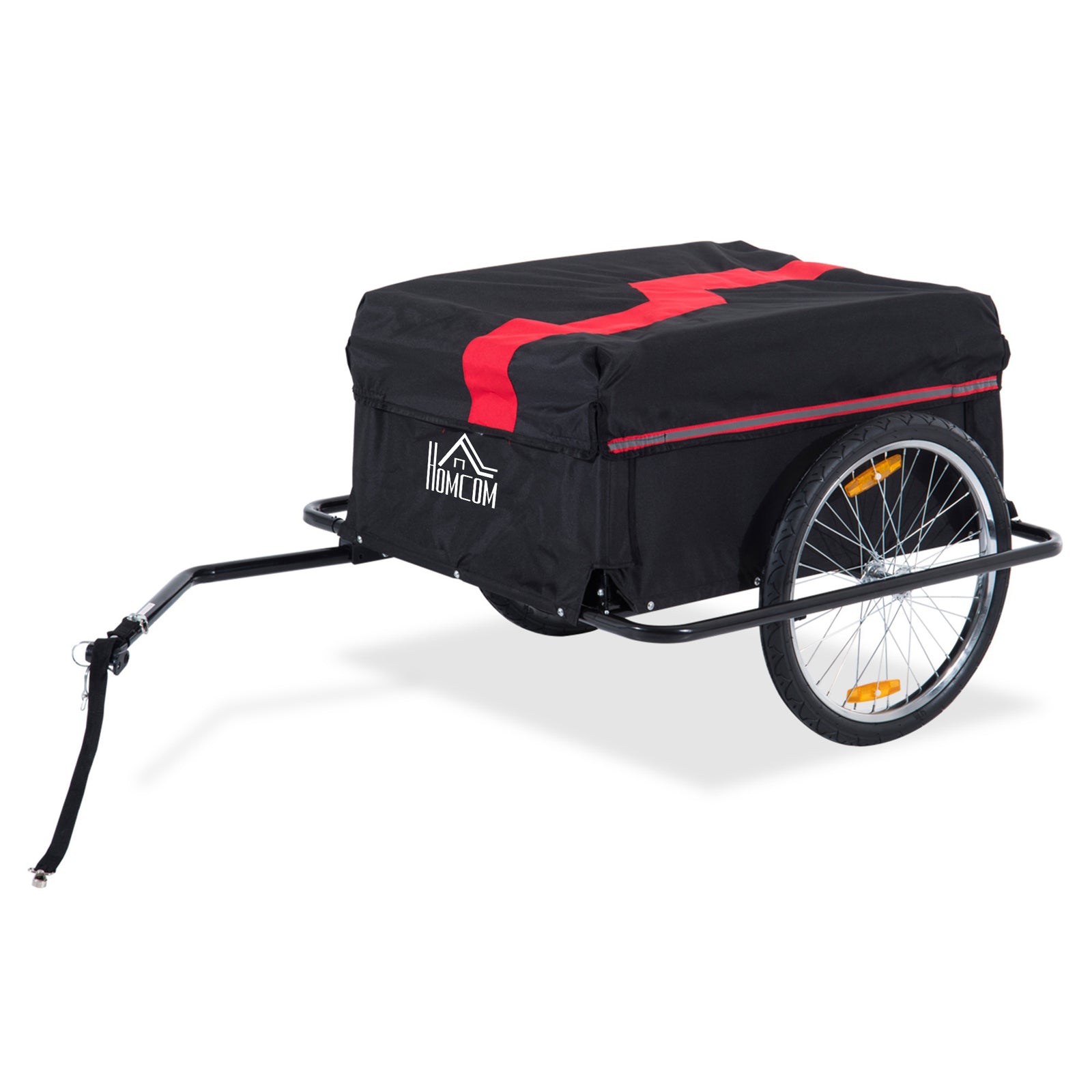 Folding Bike Trailer With Removable Cover And Hitch