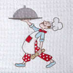 HOMESCAPES "cook" Waffle Cotton Tea Towels, Set Of 2