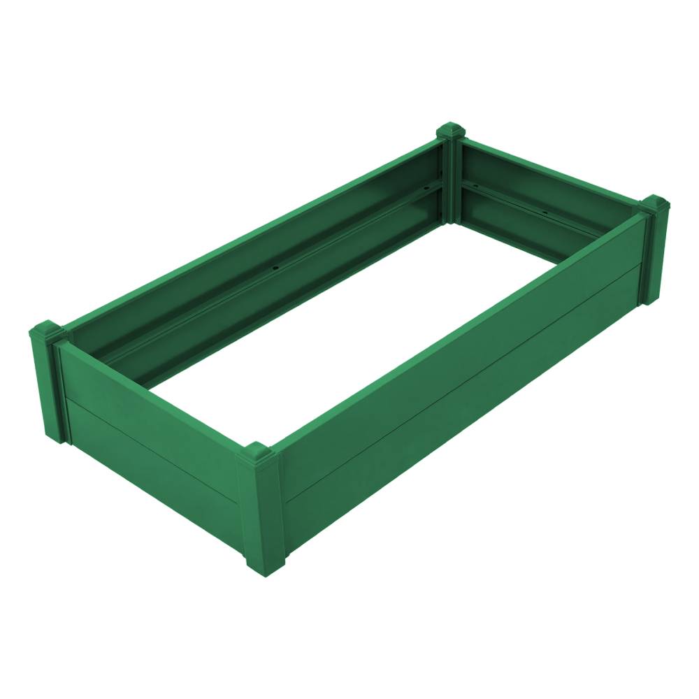 Metal Raised Garden Bed Planter Box – Galvanised Steel Rectangular Outdoor Planter | Dark Green