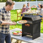 Outsunny 3 In 1 Portable Wood Fired Outdoor Pizza Oven With Handles