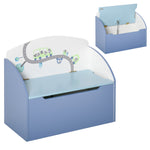 Kids Wooden Toy Box Children Storage Chest Bench Organiser Bedroom | Blue