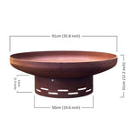 Pre-rusted Metal Corten Steel Round Firepit
