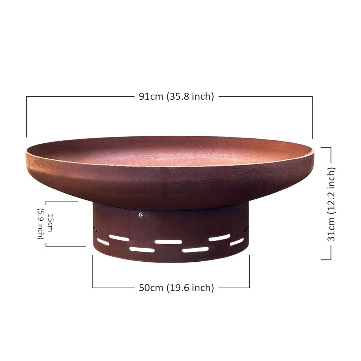 Pre-rusted Metal Corten Steel Round Firepit