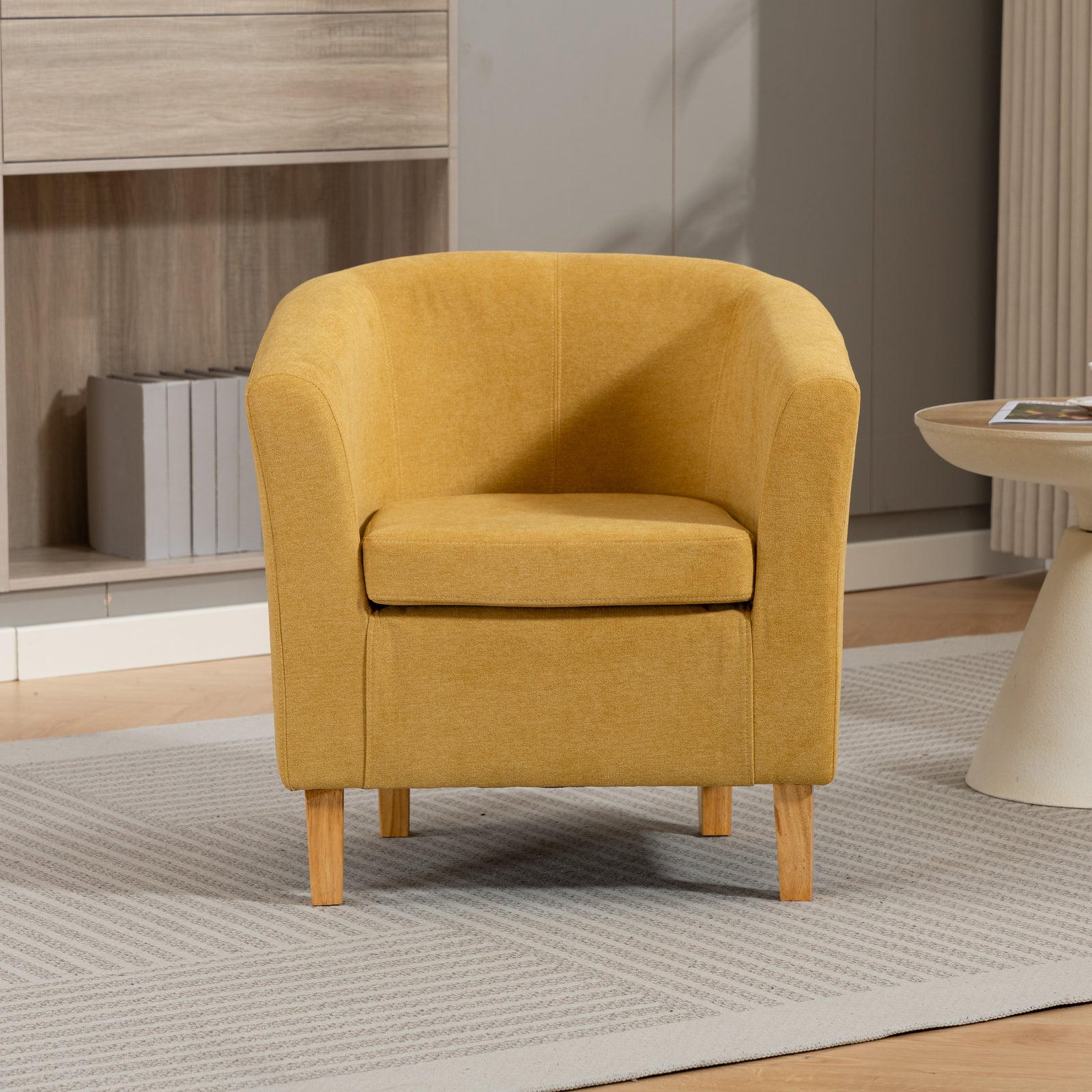 Millie Fabric Accent Chair | Yellow
