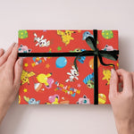 Red Birthday Wrapping Paper 2m Roll