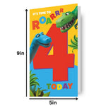Age 4 Sticker Birthday Card Official Product