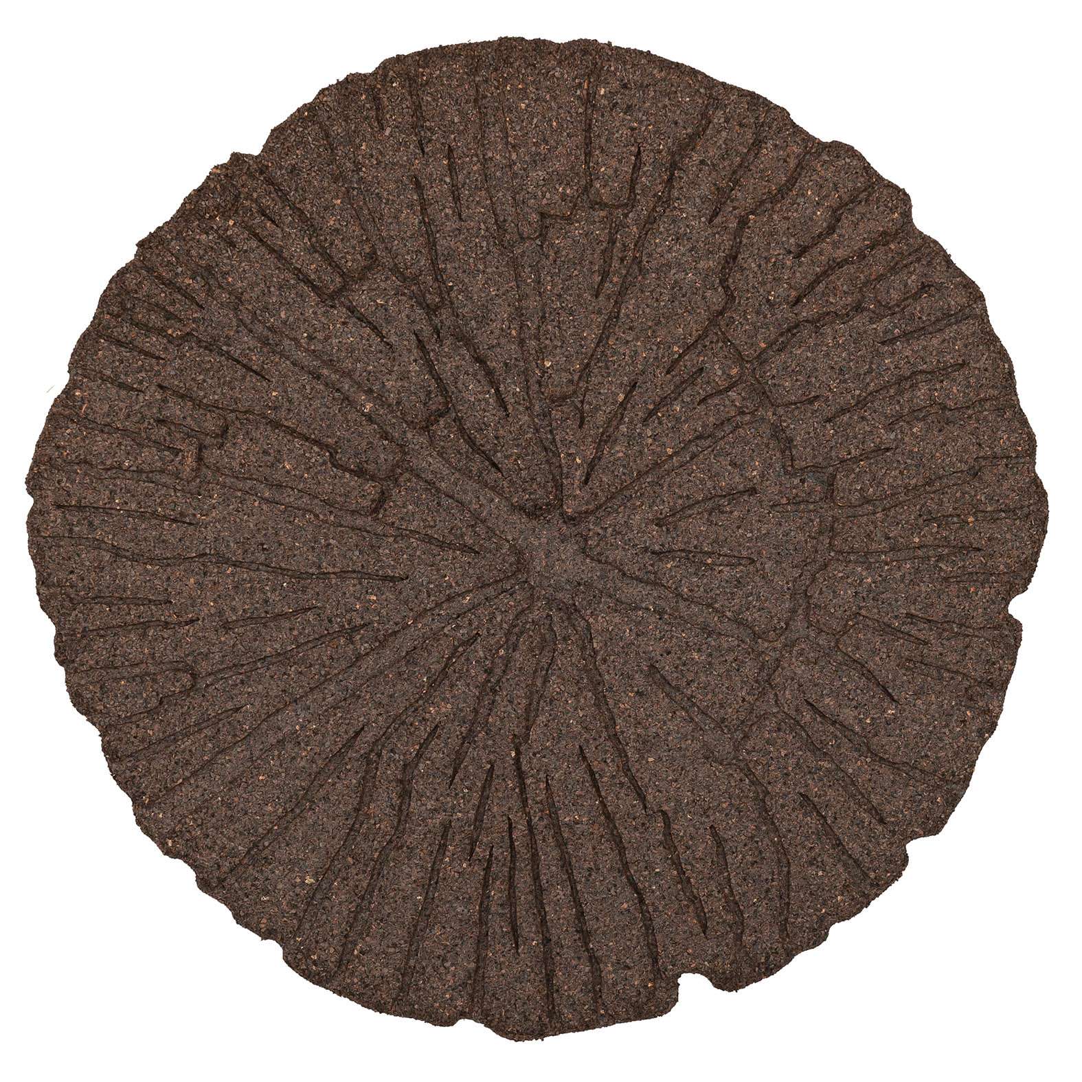 Rubber Garden Stepping Stones - Brown Log | Set-of-1 | Brown