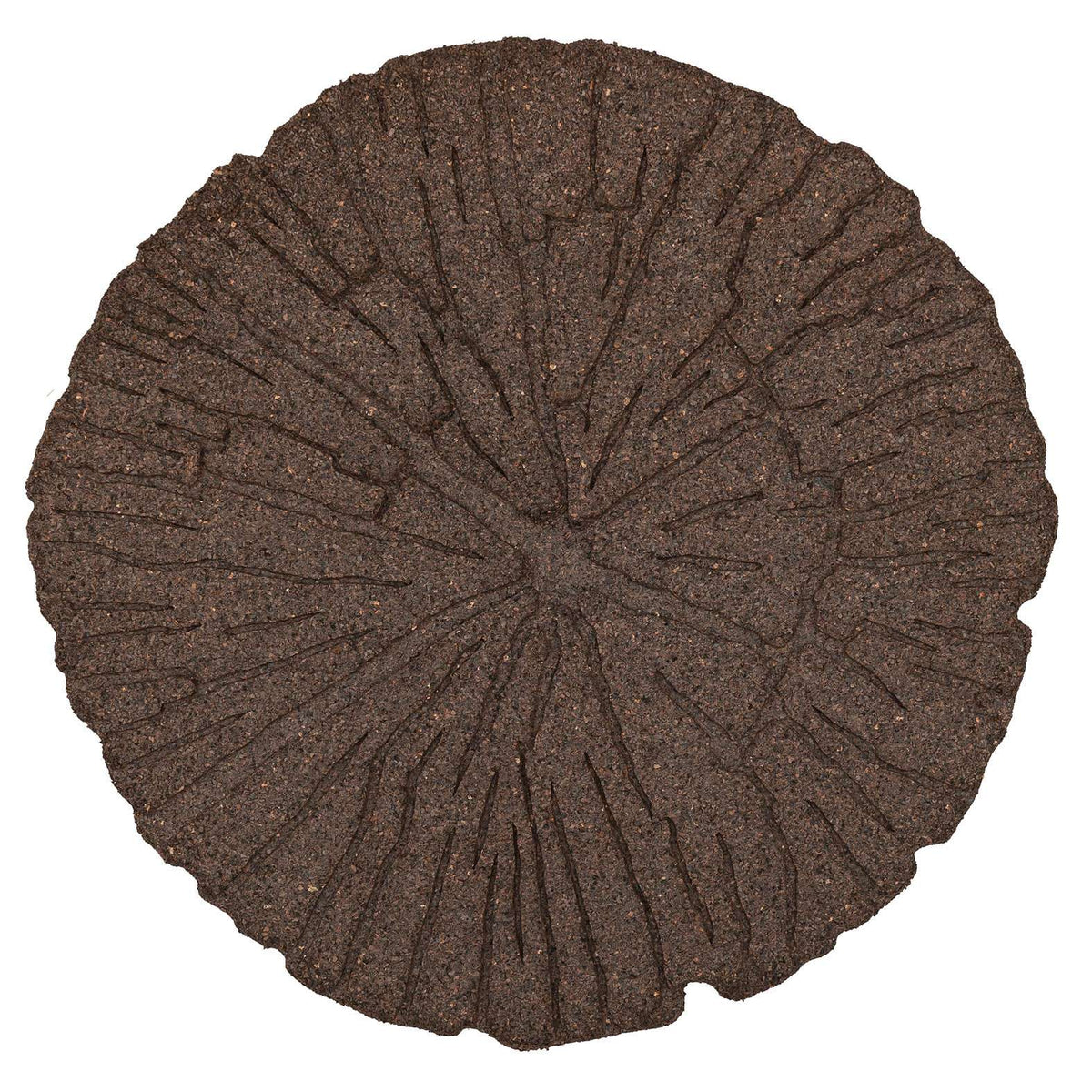 Rubber Garden Stepping Stones - Brown Log | Set of 2 | Brown