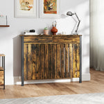 Radiator Cover With Drawer And Vertical Slats