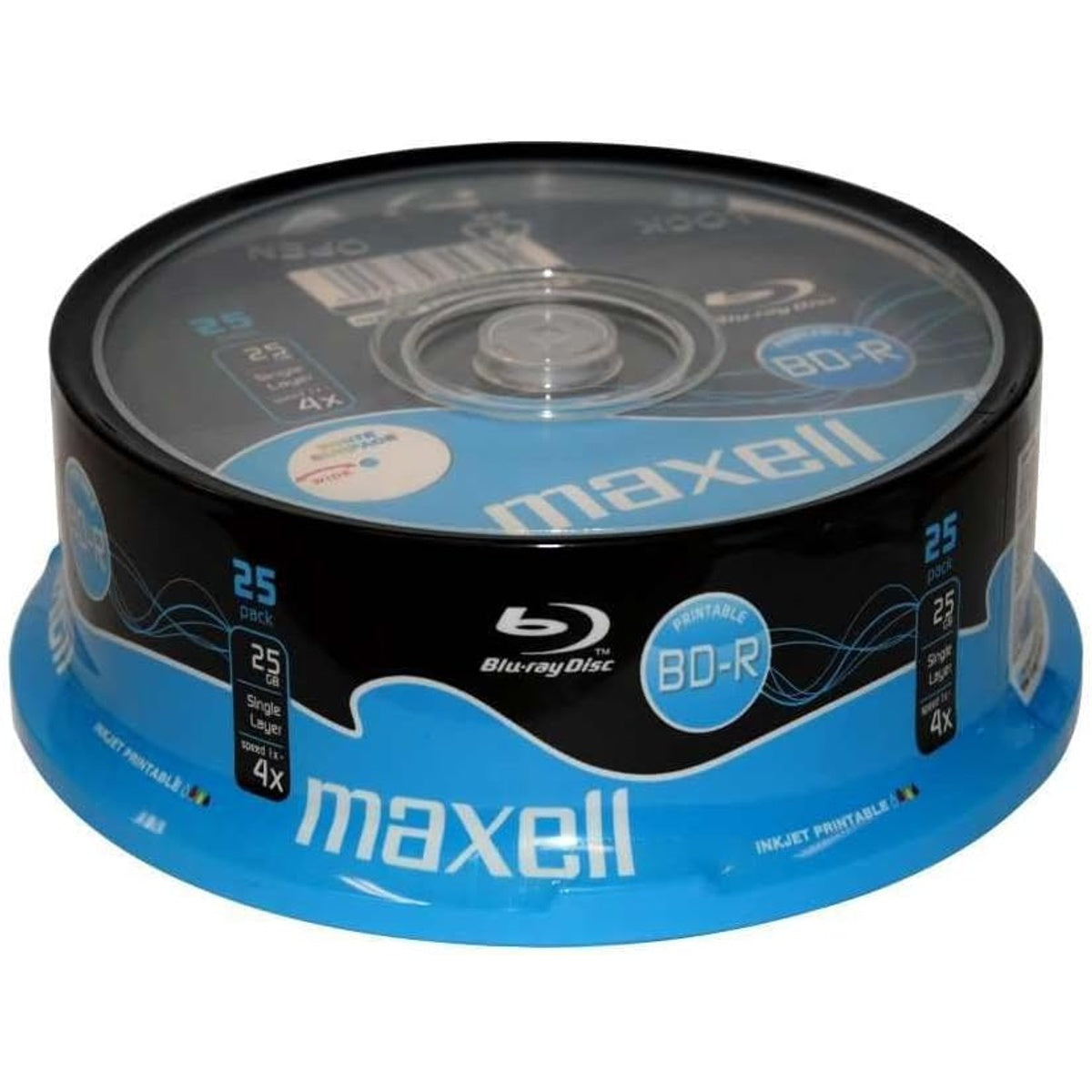 Maxell Bd-r 25 Gb Blu-ray Disc 1-4x Speed - Pack Of 25