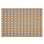 Non-slip Pvc Duckboard Shower Mat  - 61cm X 43cm | Beige
