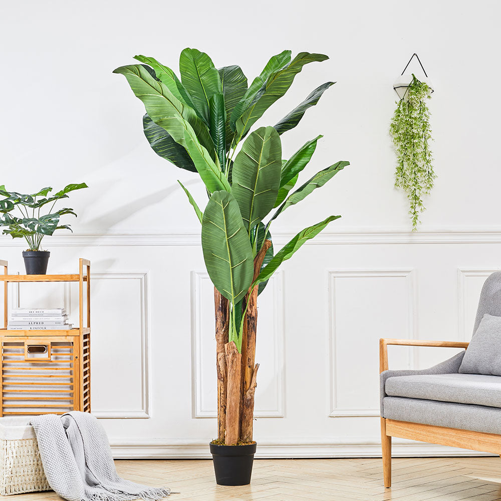 180cm Artificial Plant Fake Banana Tree In Pot