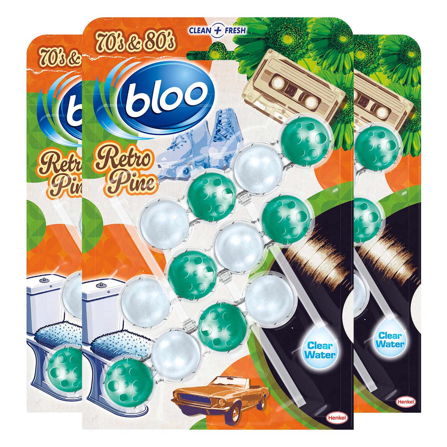 Power Active Toilet Block 70s&80s Spring Limited Edition, 3 Pack