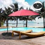 4pc Parasol Bases, Wicker Effect, Black