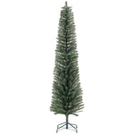 5/6/7ft Artificial Pencil Christmas Tree Realistic Green/White | 7ft | Green