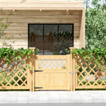 90cm W X 90/120/150/180cm H Diyspace Rhombus Garden Wood Fence Gate | 90cm