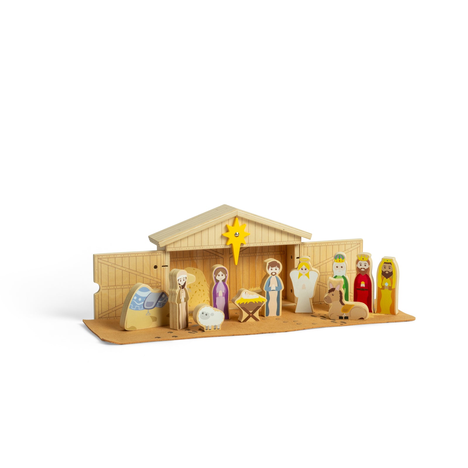 Wooden Nativity Set For Kids