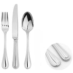 Cutlery Sets Stainless Steel 18/8 Forks Spoons Catering Bead | Set of 12 | Silver