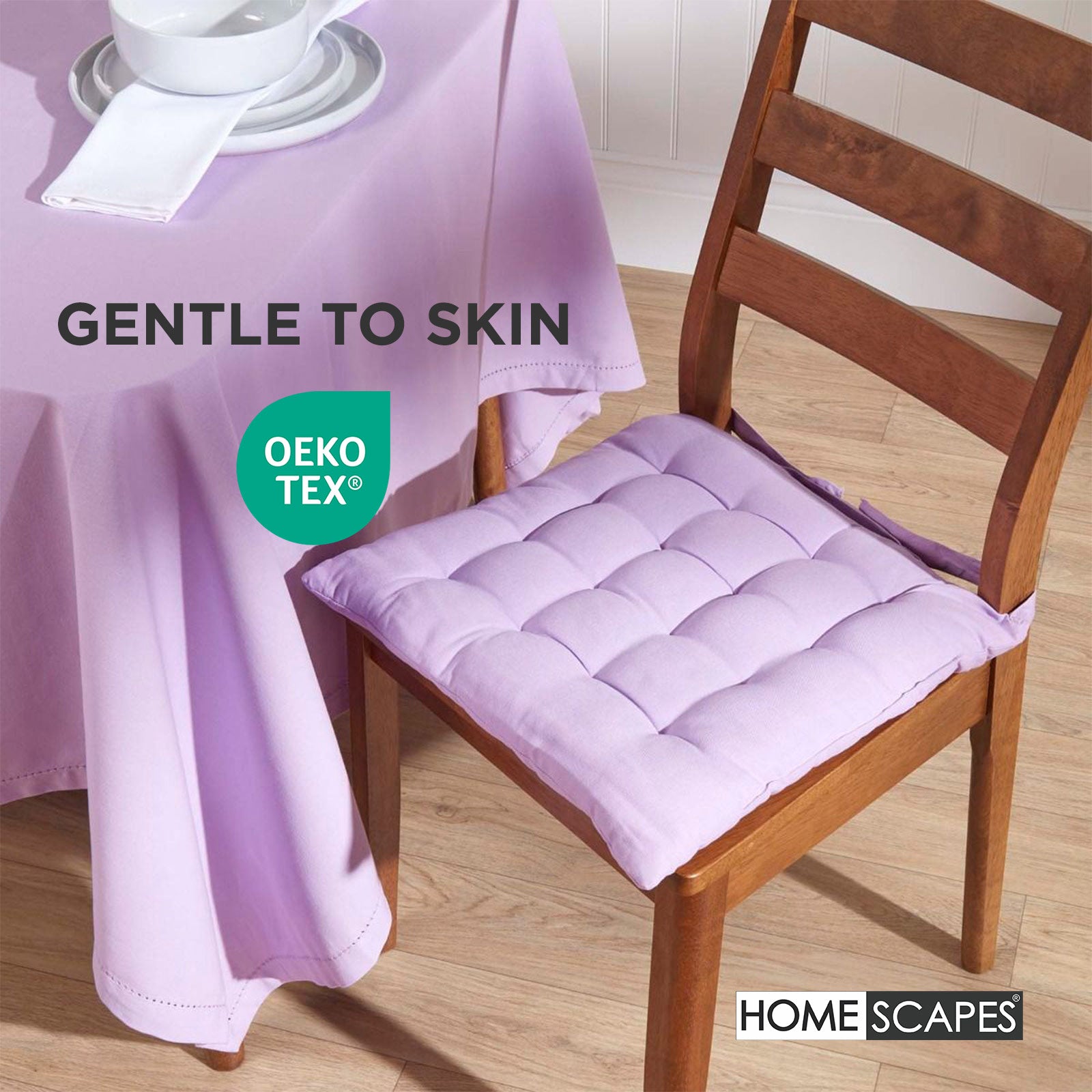 100% Cotton Seat Pads Plain Chair Cushions For Dining Room, Kitchen, Or Outdoor Garden Use | Set-of-1 | Mauve