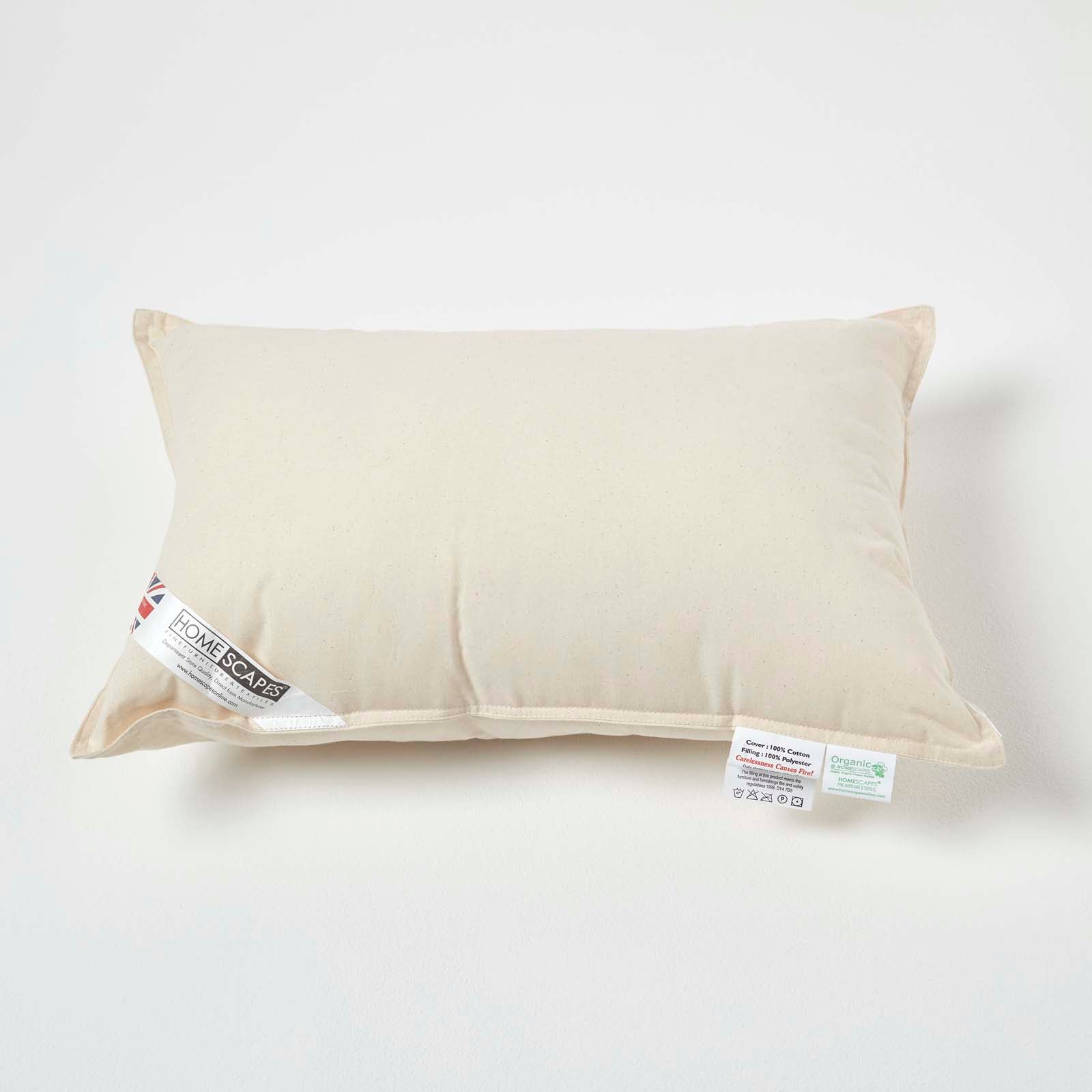 Organic Cotton Cushion Pad | 50cm x 35cm | Beige
