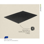 Rubber Ring Entrance Doormat | 120cm x 80cm | Black