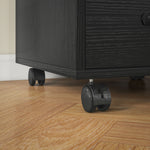 Mobile File Cabinet With 3 Drawers Under Desk | One Size | Black