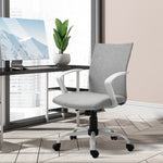 Linen Swivel Office Chair Task | Dove Gray