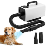 2200w Dog Hair Dryer With One-click Auto Adjustable Airflow & Temperature, White