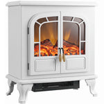 Free Standing Electric Fireplace Stove Led Fire Flame Effect | White