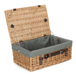 Wicker Buff 45cm Picnic Basket | Gray