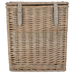 Wicker Antique Wash Vintner Storage Picnic Basket | Small | Gray