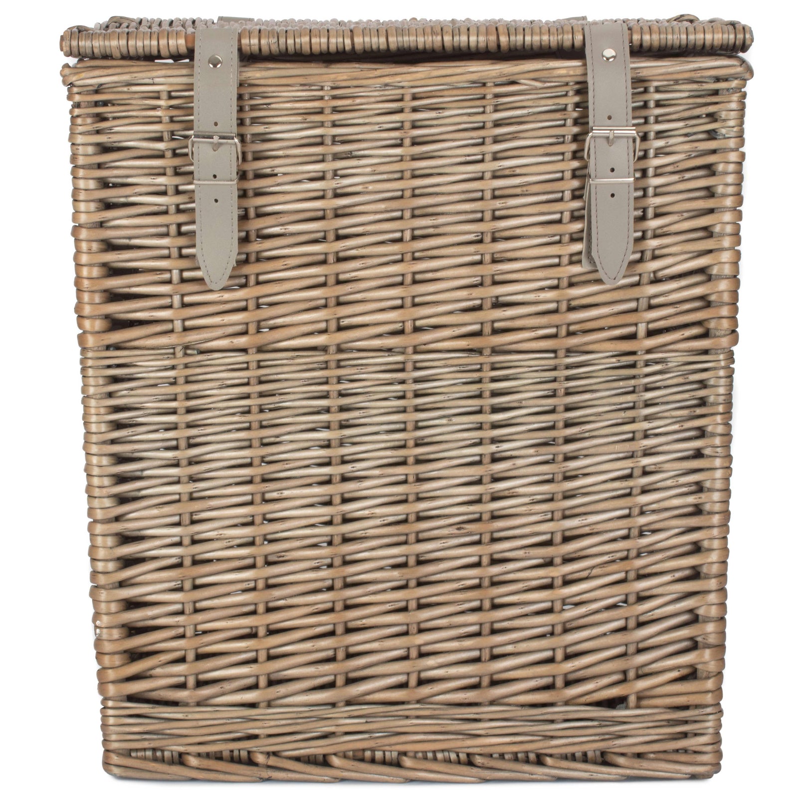 Wicker Antique Wash Vintner Storage Picnic Basket | Small | Gray
