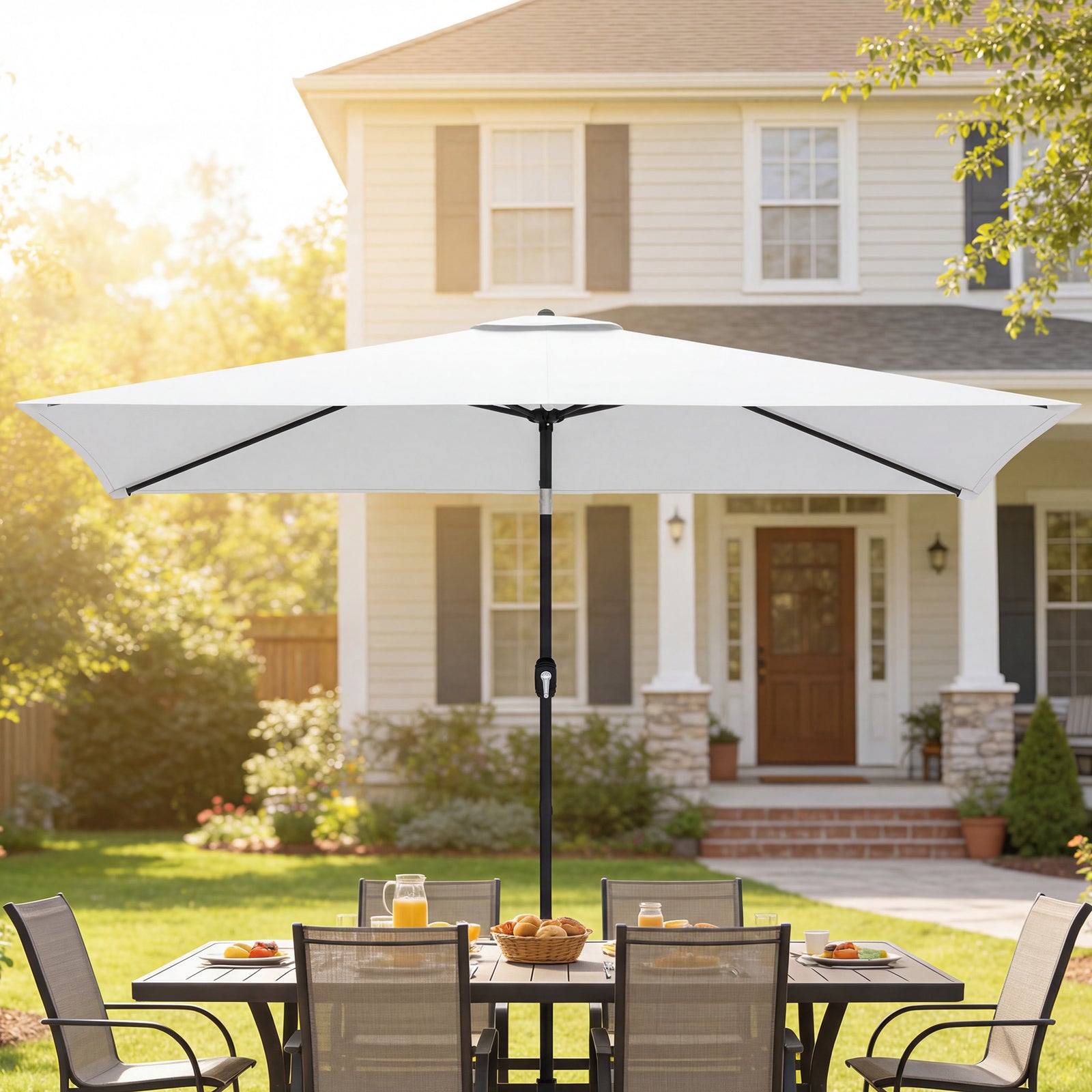 Outsunny Garden Parasol, Outdoor Umbrella With Tilt Function