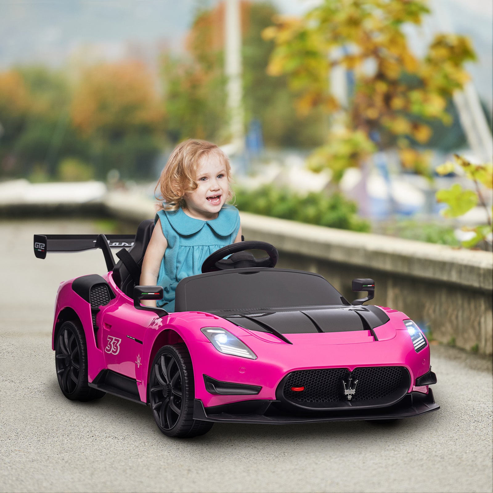 Maserati Gt2 Licensed 12v Electric Ride On Car W/ Remote | Pink