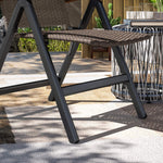 Outdoor Folding Rattan Chair, Dining Chair | Set of 1 | Brown