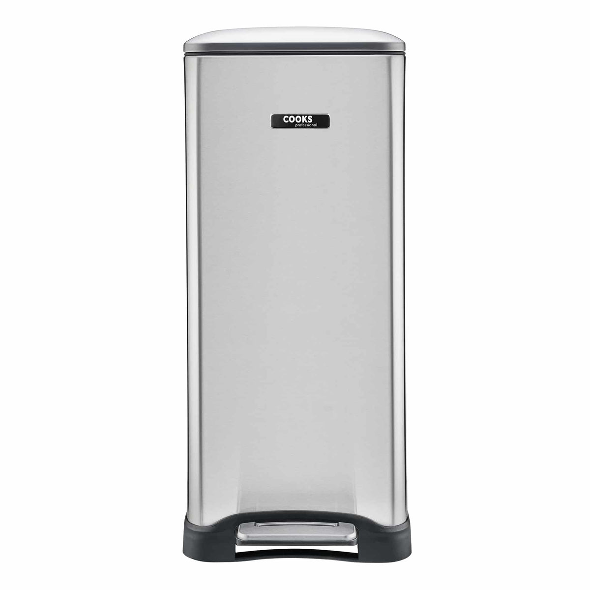 Slimline Dual Compartment Pedal Bin 50l | 50l | Silver
