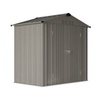 Breeins 4x6.6ft Outdoor Metal Storage Shed With Apex Roof, Lockable Double Doors, Dual Air Vents, Weather-resistant Garden Tool Storage House