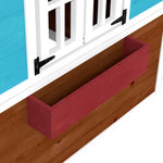 Wooden Playhouse With Doors, Windows, Plant Pots For Kids | Brown