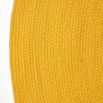 Handmade Woven Braided Oval Rug | 120cm | Mustard